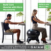 GAIAM CLASSIC BACKLESS BALANCE BALL CHAIR | 52CM ANTI-BURST, PUMP - CHARCOAL
