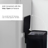 HOME ZONE LIVING 13 GALLON LARGE CAPACITY KITCHEN TRASH CAN - MATTE BLACK