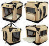 EliteField 3-Door Folding Soft Dog Crate (36" L x 24" W x 28" H, 2YR WTY -Beige) New
