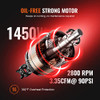 VEVOR 6.3 GALLON AIR COMPRESSOR, 2 HP 3.35 CFM@90PSI, 2-1450F24 - BLACK-ORANGE