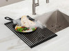 Kraus KRM-10NB Kore Over-Sink Roll-Up Dish Drying Rack, 21"Inch - NIGHT BLACK New