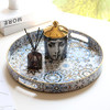 Cadroger Living Room Coffee Table Tray,Delicate 13" x 13" Boho Blue New