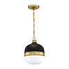 MOTINI Globe Pendant Light Matte Black Gold Brushed Brass White Opal Glass New