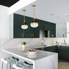 MOTINI Globe Pendant Light Matte Black Gold Brushed Brass White Opal Glass New