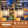 TOBUSA Motion Outdoor Lights Wall Mount 2 Packs Brown Dusk to Dawn - Brown