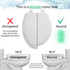 CENTOCO ELONGATED TOILET SEAT, CLOSED FRONT, COVER, RESIDENTIAL PLASTIC - WHITE