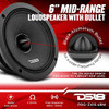 DS18 PRO-ZXI6.4BM 6.5" PRO AUDIO MIDRANGE LOUDSPEAKER 600W MAX, 300W RMS - BLACK