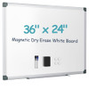 PAPORIA 36" X 24" WHITE BOARD ALUMINUM FRAME MAGNETIC HANGING VS213-2 - WHITE New