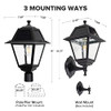 LUTEC LED Solar Post Light Cast Aluminum 1-Light 3 Mounting Options - Black New