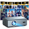 OWNKNEW 4K Support Projector with WiFi6 and Bluetooth 5.3 - Gray