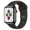 APPLE WATCH 5 GPS CELLULAR 44MM STAINLESS STEEL CASE BLACK SPORT BAND STAINLESS