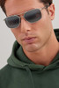 MJ857-17 MAUI JIM MENS PUU KUKUI RECTANGULAR 58MM - SILVER/GRAY POLARIZED