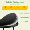 DANPINERA OUTDOOR SIDE TABLES, WEATHER RESISTANT STEEL, SMALL END TABLE BLACK