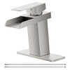 BATHLAVISH BRUSHED NICKEL WATERFALL BATHROOM FAUCET B-66009N