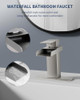 BATHLAVISH BRUSHED NICKEL WATERFALL BATHROOM FAUCET B-66009N
