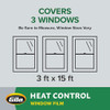 Gila Heat Control Titanium Adhesive Window Film Sun Blocking, 36"x 180", Gray New