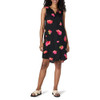 AMAZON ESSENTIALS SLEEVELESS WOVEN A-LINE V NECK WOMEN M - BLACK PINK FLOWERS