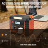 EBL PORTABLE POWER STATION 330W PURE SINE WAVE SOLAR - BLACK/ORANGE