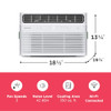 Frigidaire 8,000 BTU Smart Inverter Window Air Conditioner, FHWW085WE1 - WHITE