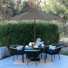 ASTELLA 9-FT STEEL TAUPE NO-TILT MARKET PATIO UMBRELLA - TAUPE