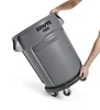Rubbermaid Commercial Products Brute Twist on/Off Round Dolly, 2 Pack - Black