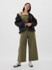GAP WOMEN'S SQUARENECK JUMPSUIT - X-LARGE - OLIVE NIGHT New