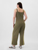 GAP WOMEN'S SQUARENECK JUMPSUIT - X-LARGE - OLIVE NIGHT New