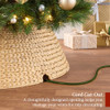 Best Choice Products 24in Christmas Tree Collar, Woven 3-Piece Holiday - Natural New