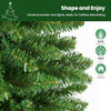 SHareconn 6ft Prelit Artificial Hinged Slim Christmas Tree,RGB Lights - Green