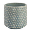 Bloomingville Sky Blue Cream Stoneware Pot Crackle Finish - Bleu/Bleach New