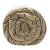 BlanQuil Quilted Weighted Blanket (Taupe 20lb) W/ Removable Cover