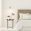 HollyHOME Folding Tray Metal Side Table - B07M84QMYN - Frosted Black