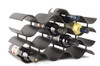 Bariboo Wave Wine Bottle Holder Premium Plastic Countertop Wine Rack XL - Black