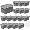 15 Pcs Plastic Storage Baskets Lid 7.4 Qt Organizing Woven Basket 30 Stickers New