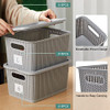 15 Pcs Plastic Storage Baskets Lid 7.4 Qt Organizing Woven Basket 30 Stickers New