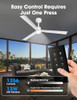 PARROT UNCLE 50" MODERN 3CCT INTEGRATED LED CEILING FAN LIGHT REMOTE - WHITE