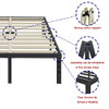 ZIYOO CALIFORNIA KING BED FRAME 14 INCHES TALL 3 INCHES WIDE WOOD SLATS - BLACK