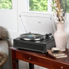 WOCKODER All-in-One Vintage Record Player High Fidelity Drive Turntable - Brown New