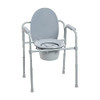 Drive Medical Folding Steel Commode Chair 3-in-1 Portable Toilet - Grey New