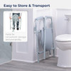 Drive Medical Folding Steel Commode Chair 3-in-1 Portable Toilet - Grey New
