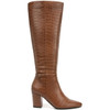 LIFESTRIDE WOMENS STRATFORD FAUX LEATHER WIDE CALF KNEE-HIGH SIZE: 8.5 - WALNUT New