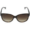 RALPH CAT EYE SHINY DARK HAVANA GRADIENT BROWN 55 MM WOMEN'S SUNGLASSES - BROWN