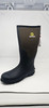 DRYCODE RUBBER BOOTS STEEL SHANK DURABLE ANTI SLIP MUD BOOTS - 10 - BLACK/BROWN