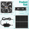 Gulfmew 20W Solar Powered Waterproof Fan Kit, 3 High Speed Exhaust - Green