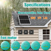 Gulfmew 20W Solar Powered Waterproof Fan Kit, 3 High Speed Exhaust - Green