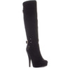 G BY GUESS WOMENS DESTYNN 2 FAUX SUEDE KNEE-HIGH BOOTS - SIZE: WOMEN 10 - BLACK