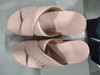 FITFLOP WOMEN LULU RUBBER-STUD LEATHER CROSS SLIDES - SIZE: WOMEN 8 - PINK SALT
