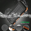 WINSWAY SOLAR CAMPING 10000MAH POWER BANK LARGER SOLAR PANEL - ORANGE