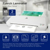 ZYERCH LAMINATOR 9" A4 LAMINATOR MACHINE, DESKTOP THERMAL LAMINATOR - WHITE