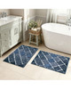 KONA COLLECTION HEAVYWEIGHT PLUSH MICROFIBER BATH RUG 1 PACK - NAVY New